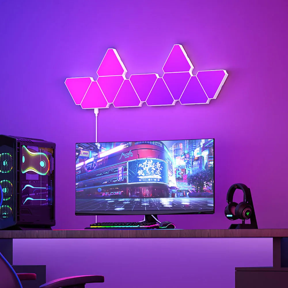 RGB LED Triangular Light Panels - shopssence